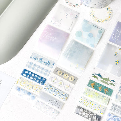 Pre-cut Clear PET Tape / Sticker Roll 'Meet you' by Pion (5cm wide, modern elegant)