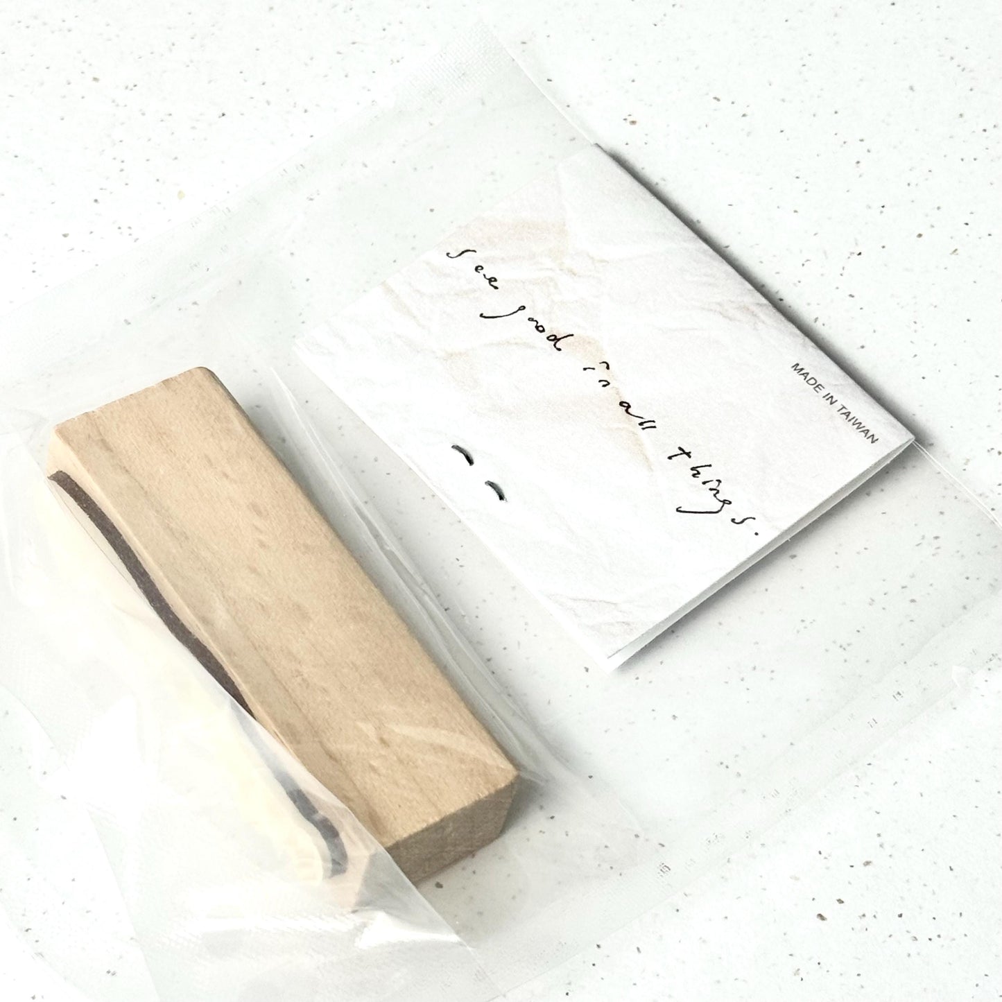 Wooden Stamp 'See good in all things' by Pion (Rare, Modern)