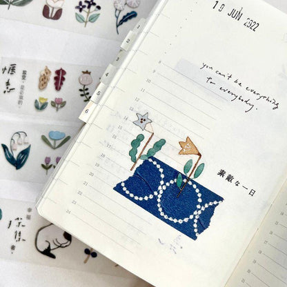 Clear PET Tape 'Twilight Flower Town' by Pion (Modern elegant)