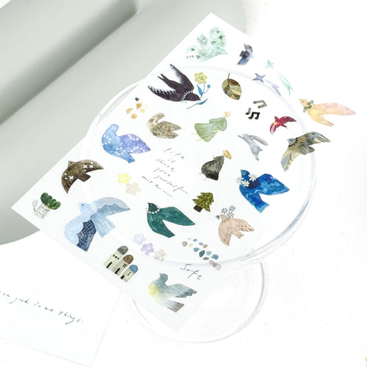 Transfer Sticker 'Bird Island' by Pion - 2 designs (Modern elegant)