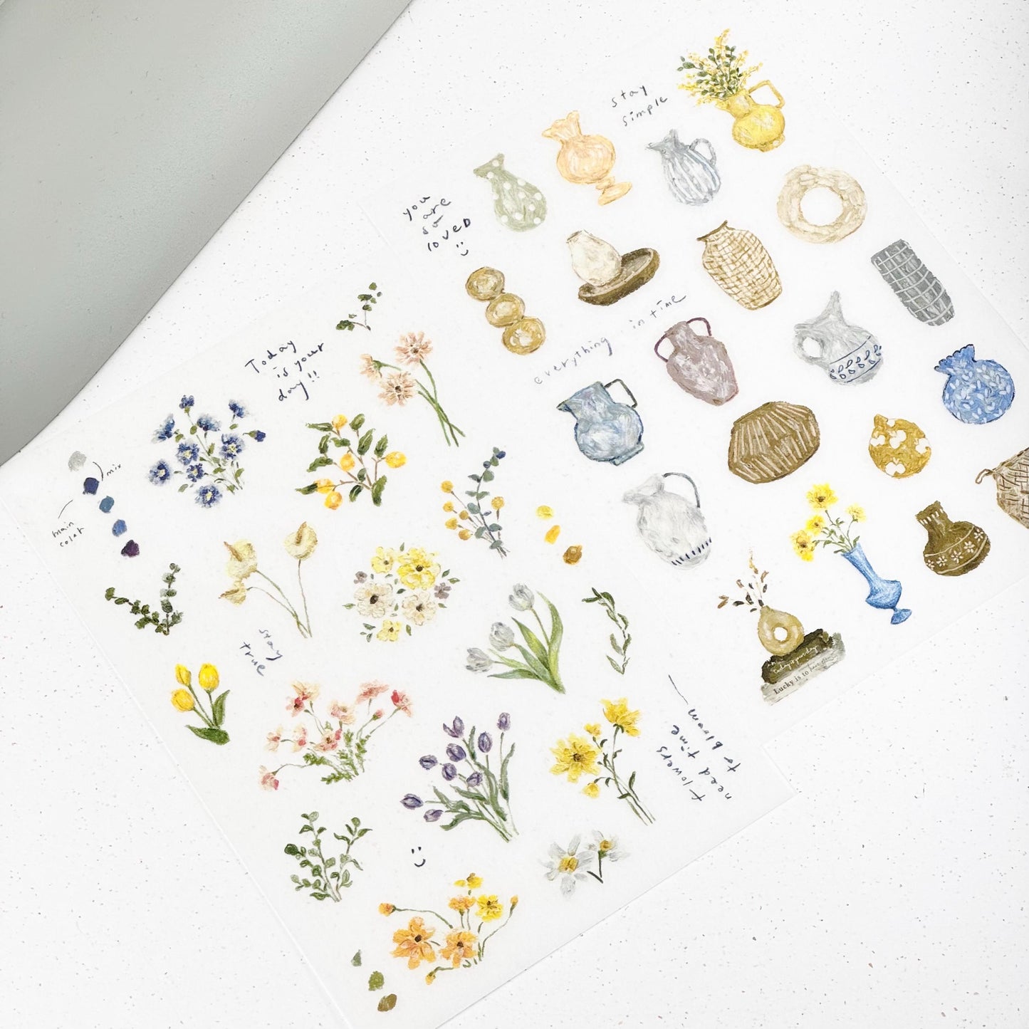 Transfer Sticker 'Flower Garden' by Pion - 2 designs (Modern elegant)