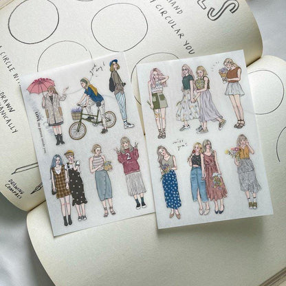 Transfer Sticker Set 'Girls' by Pion - 12 designs (Modern elegant)