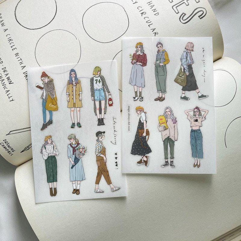 Transfer Sticker Set 'Girls' by Pion - 12 designs (Modern elegant)