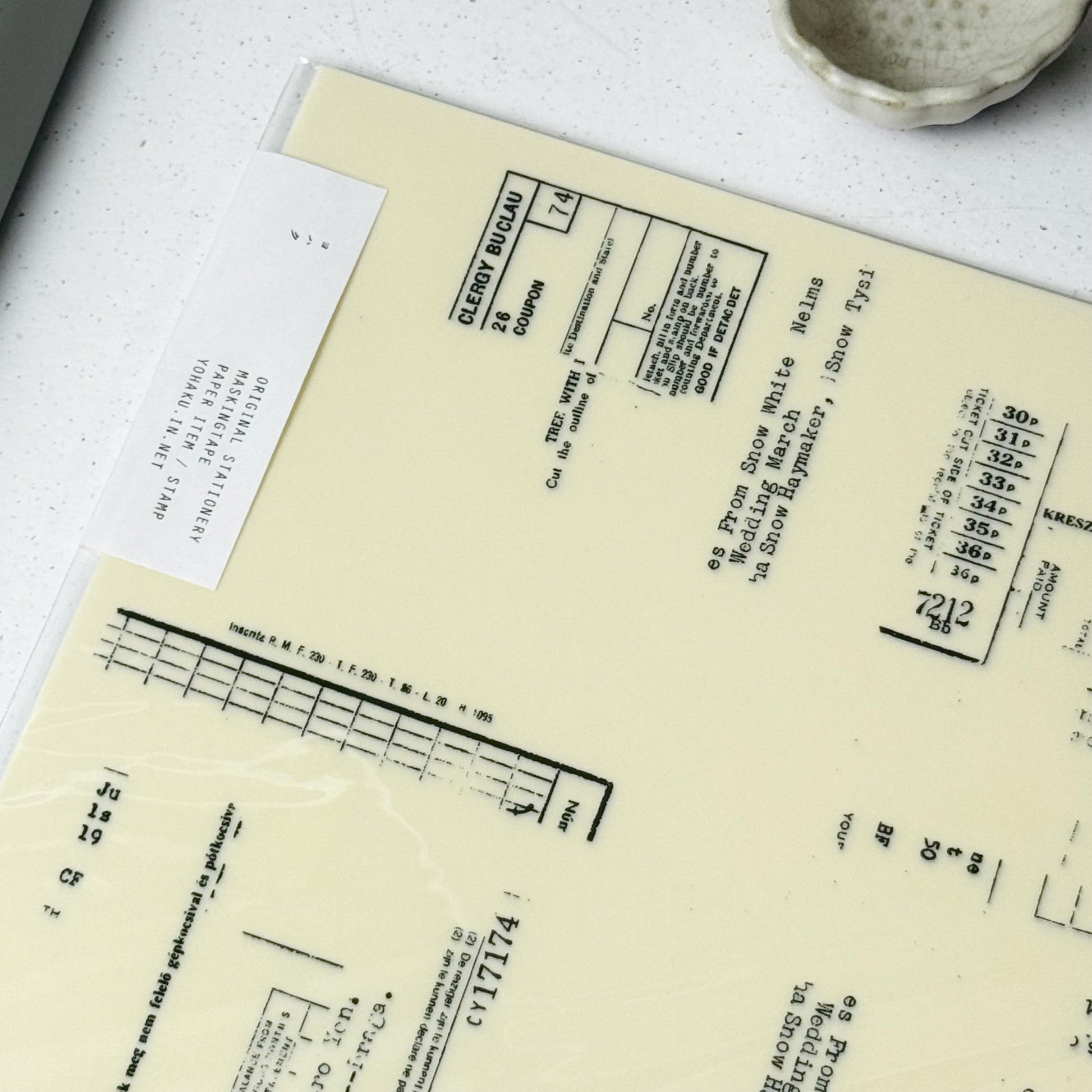 Wrapping Paper Set 'Basic' M-088 by Yohaku (Rare, Postal, Modern elegant)