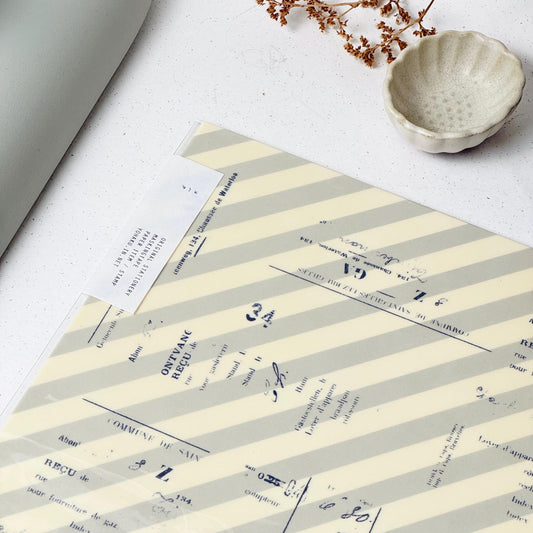 Wrapping Paper Set 'Music 02' M-089 by Yohaku (Rare, Postal, Modern elegant)