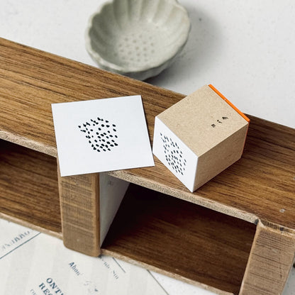 Wooden Stamp 'Point' S-039 by Yohaku (Rare, Postal, Japan, Modern elegant)