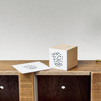 Wooden Stamp 'Point' S-039 by Yohaku (Rare, Postal, Japan, Modern elegant)