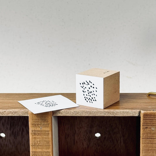 Wooden Stamp 'Point' S-039 by Yohaku (Rare, Postal, Japan, Modern elegant)