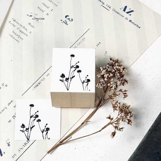 Wooden Stamp 'Summer Garden' S-041 by Yohaku (Rare, Postal, Japan, Modern elegant)