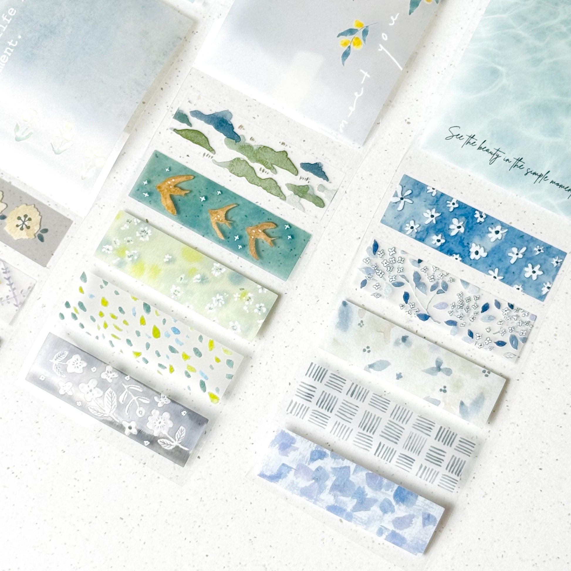 Pre-cut Clear PET Tape / Sticker Roll 'Meet you' by Pion (5cm wide, modern elegant)