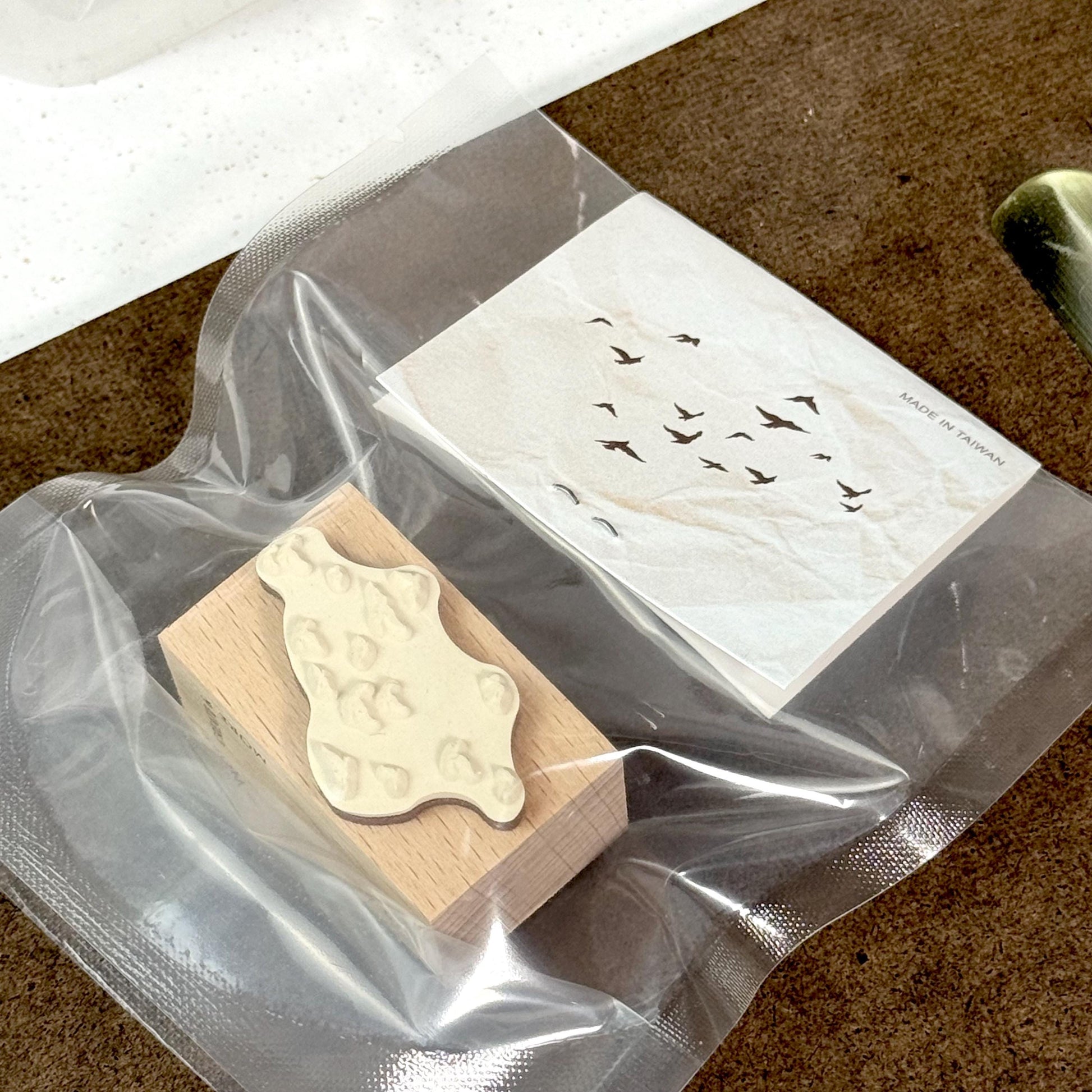 Wooden Stamp 'Flock of Birds by Pion (Rare, Modern)