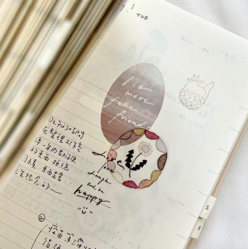 Clear PET Tape 'Twilight Flower Town' by Pion (Modern elegant)