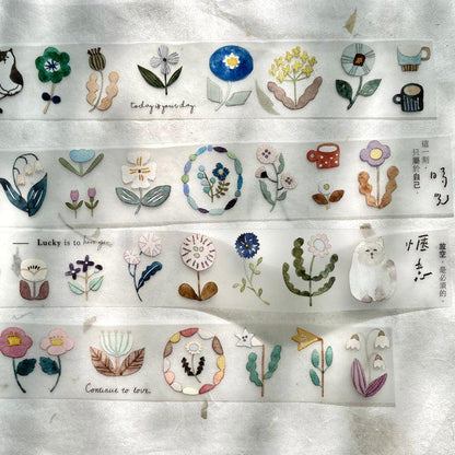 Clear PET Tape 'Twilight Flower Town' by Pion (Modern elegant)