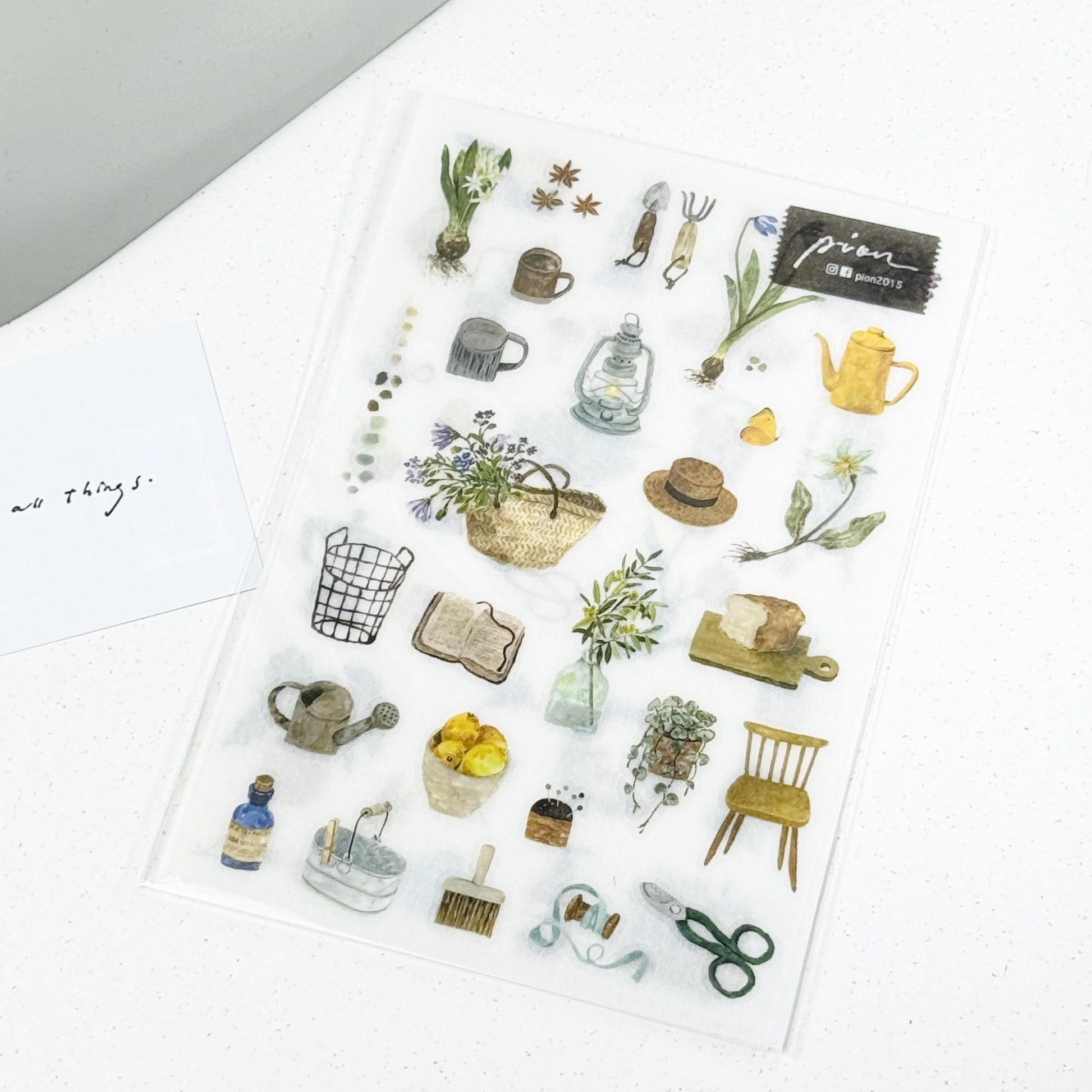 Transfer Stickers 'Things' by Pion - 2 designs (Modern elegant)