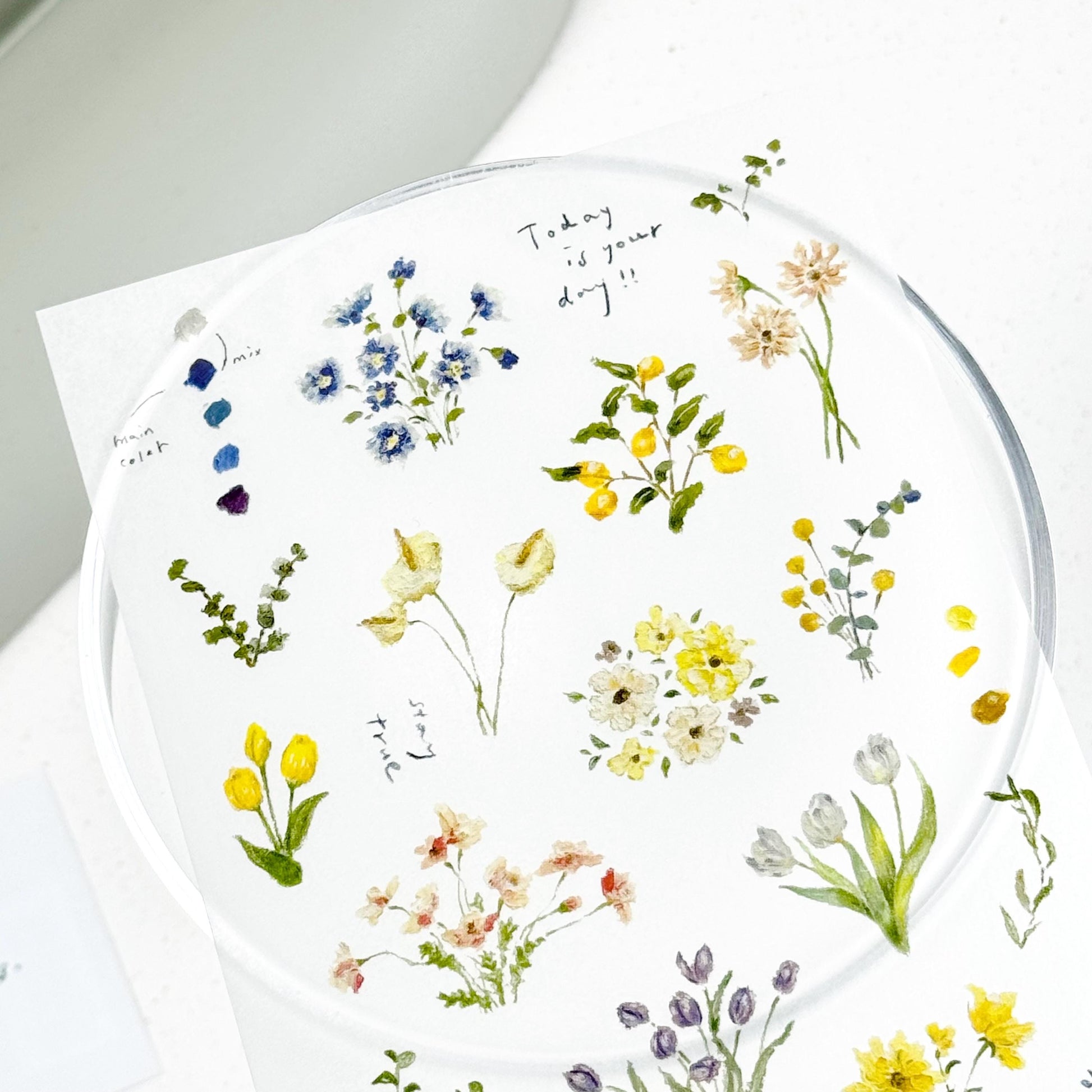 Transfer Sticker 'Flower Garden' by Pion - 2 designs (Modern elegant)