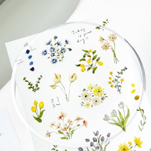 Transfer Sticker 'Flower Garden' by Pion - 2 designs (Modern elegant)