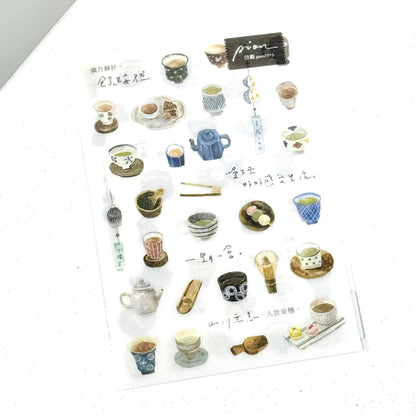 Transfer Sticker 'Tea House' by Pion - 2 designs (Modern elegant)