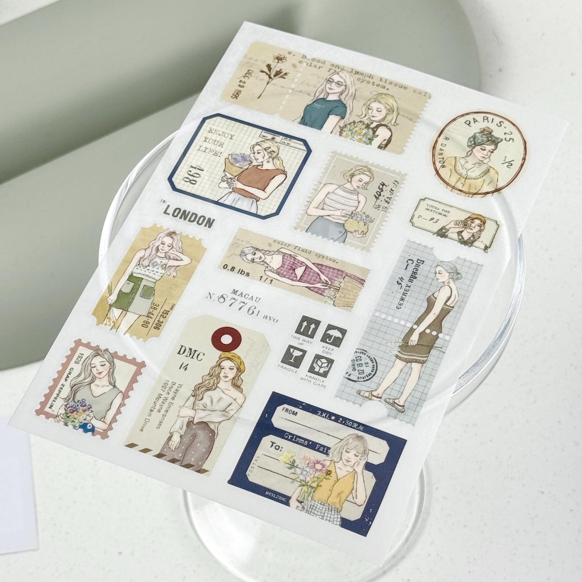 Transfer Sticker 'Tickets' by Pion - 2 designs (Modern elegant)