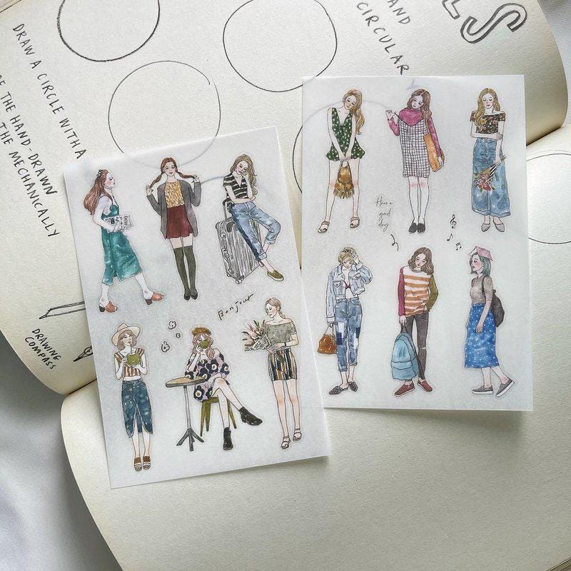 Transfer Sticker Set 'Girls' by Pion - 12 designs (Modern elegant)