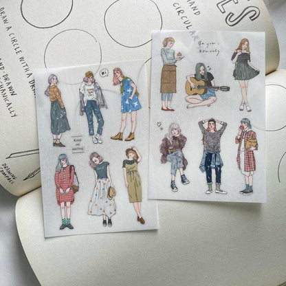 Transfer Sticker Set 'Girls' by Pion - 12 designs (Modern elegant)
