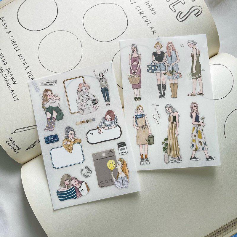 Transfer Sticker Set 'Girls' by Pion - 12 designs (Modern elegant)