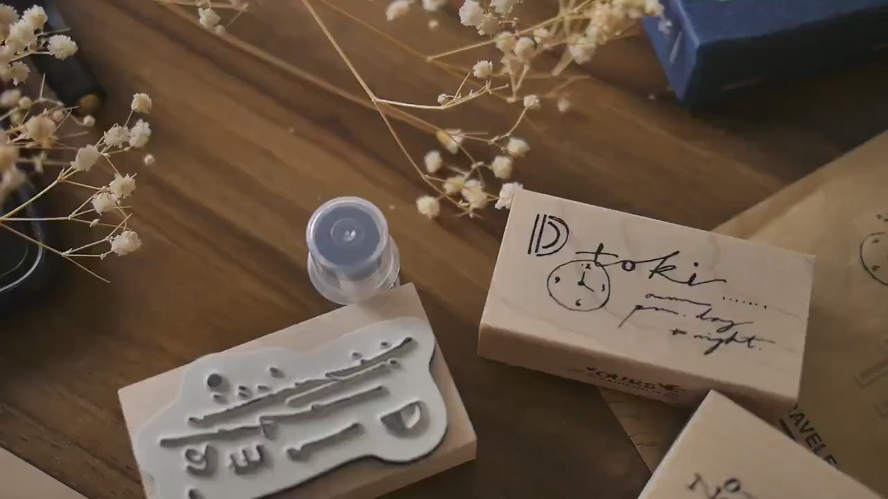 OURS Studio - Abstract Calligraphy Stamp Set of 3 (Vintage look, Christmas gift)