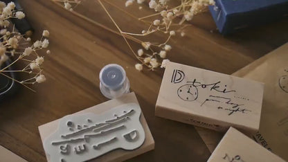 OURS Studio - Abstract Calligraphy Stamp Set of 3 (Vintage look, Christmas gift)