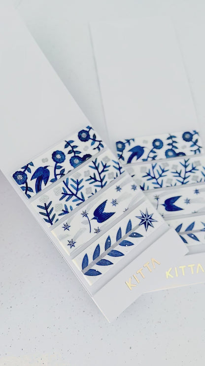 Hikari - Færdigskåret Washi-maskingtape med sølvfolie